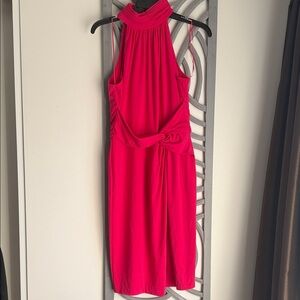 Catherine Malandrino Vibrant Pink Backless Dress